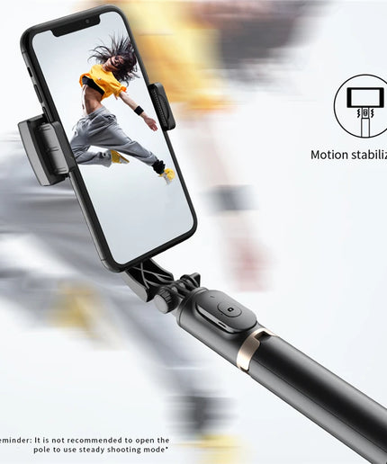 Roreta 2024 NEW Gimbal Stabilizer Selfie Stick Foldable Wireless Tripod with Bluetooth Shutter Monopod for IOS Android