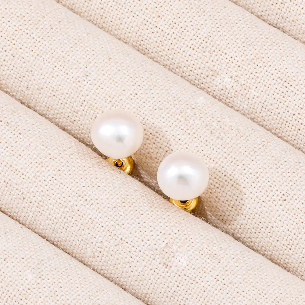 Big Natural Pearl Stud Earring
