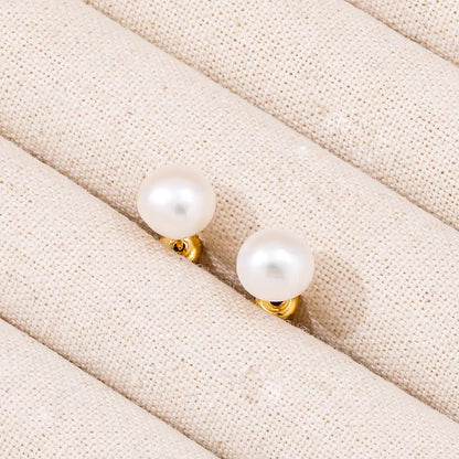 Big Natural Pearl Stud Earring