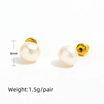 Big Natural Pearl Stud Earring