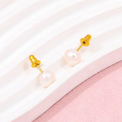Big Natural Pearl Stud Earring