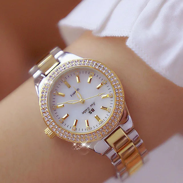 Watch with Crystal Diamond Accents