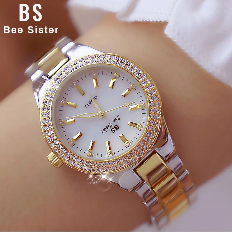 Watch with Crystal Diamond Accents