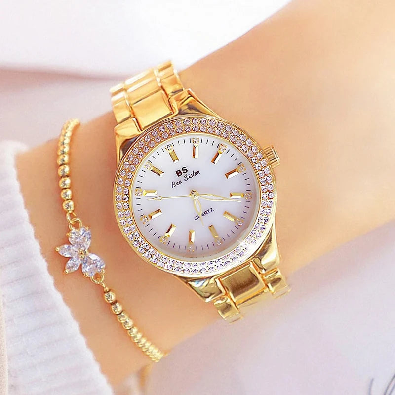 Watch with Crystal Diamond Accents