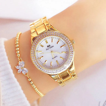 Watch with Crystal Diamond Accents