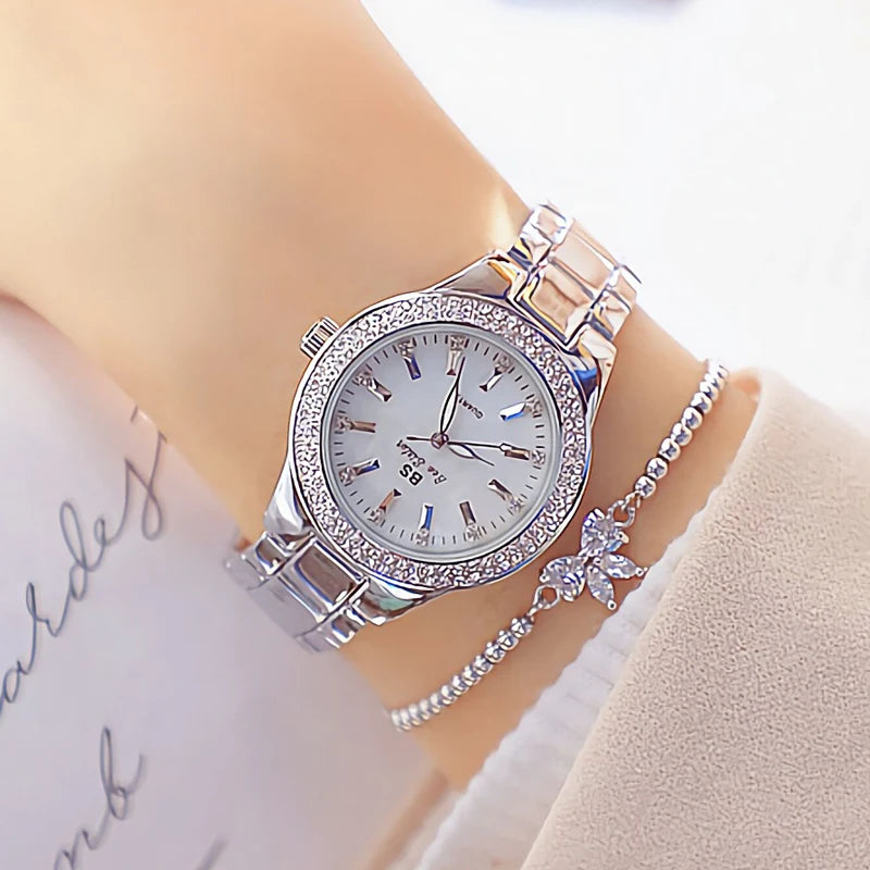 Watch with Crystal Diamond Accents