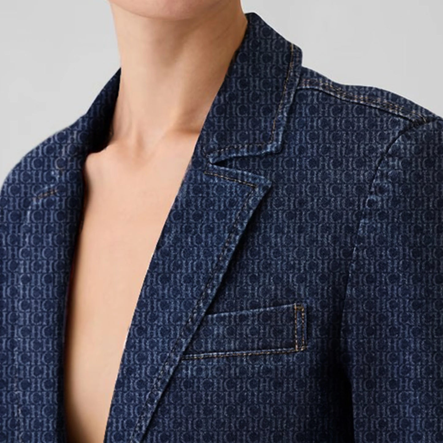 CH 2025 Women’s Single‑Button Denim Blazer