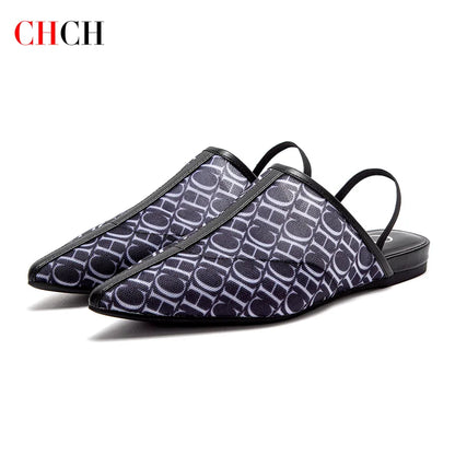 CHCH Women's Blue Pointed Flat Shoes