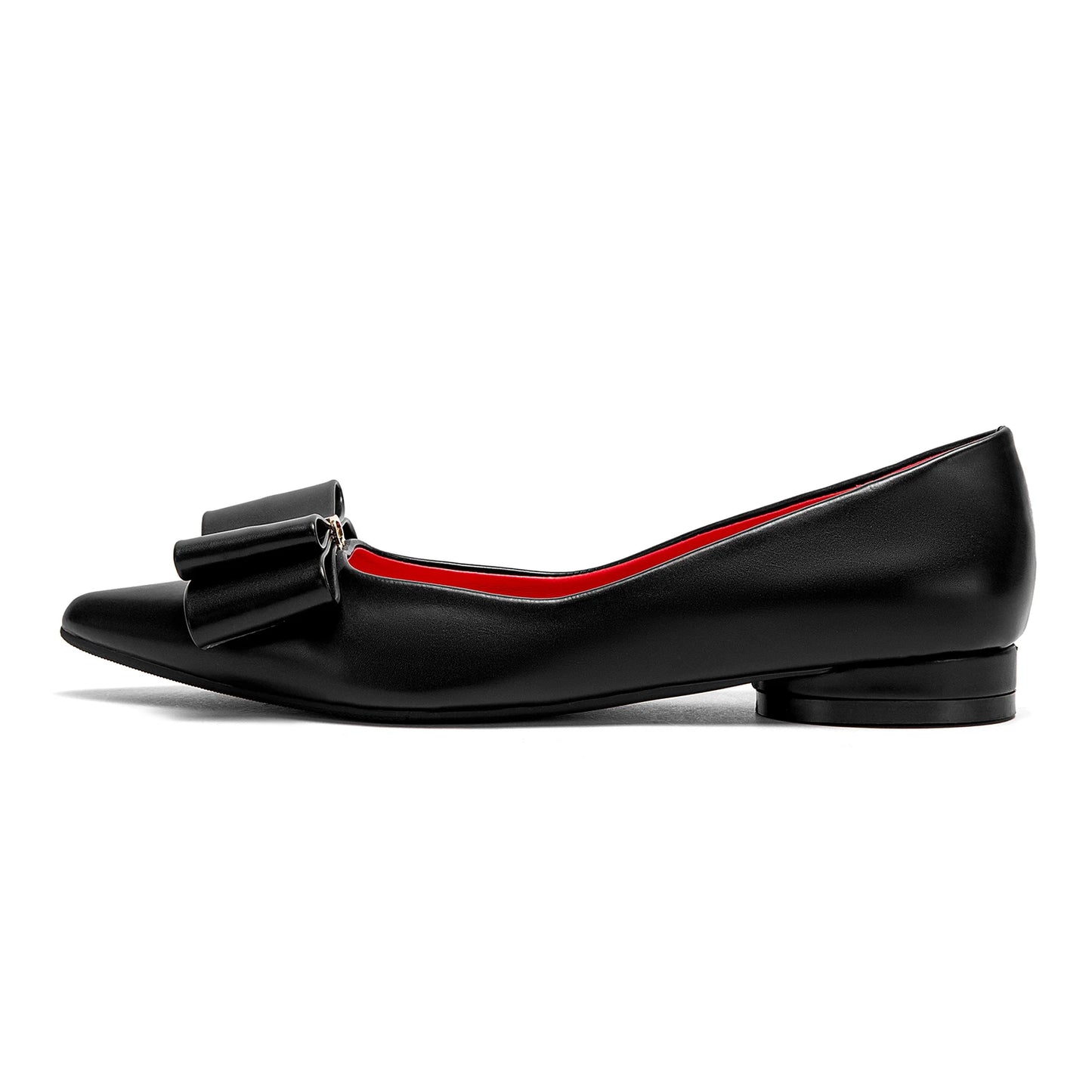 CHCH Women’s Black Pointed Bow Flats