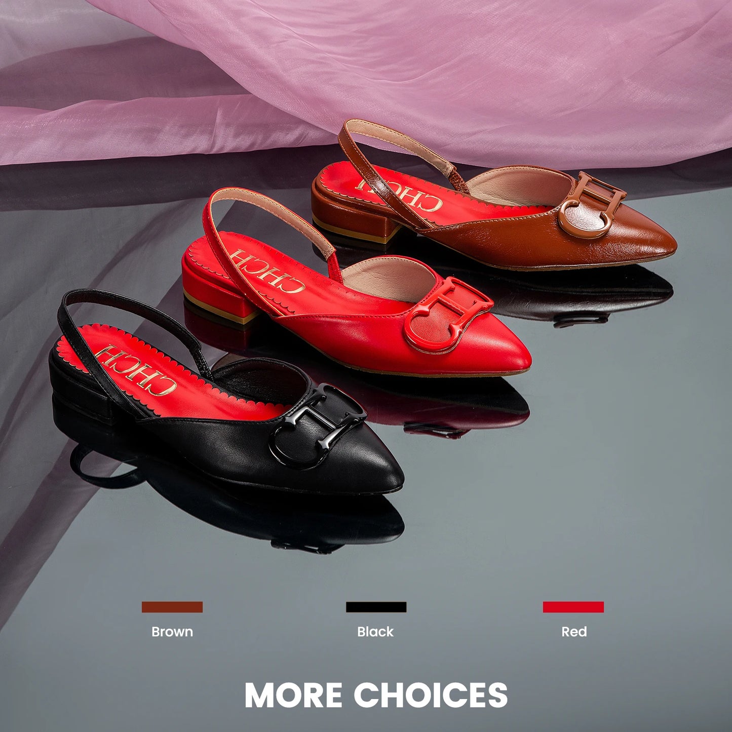 CH Women’s Minimalist Low-Heel Sandals