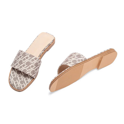 Women’s Letter-Printed Slide Sandals