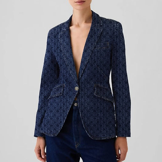 CH 2025 Women’s Single‑Button Denim Blazer