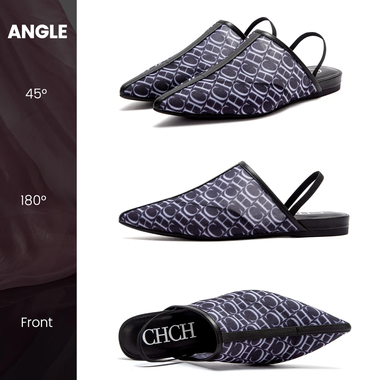 CHCH Women's Blue Pointed Flat Shoes