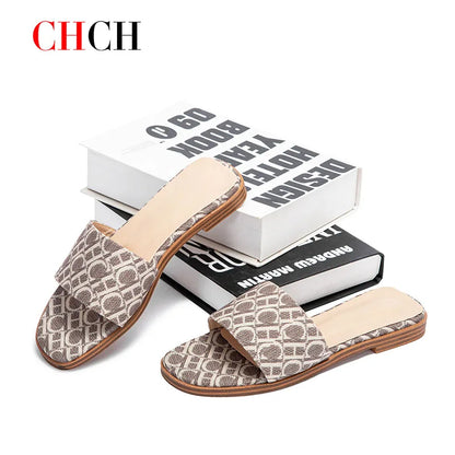 Women’s Letter-Printed Slide Sandals