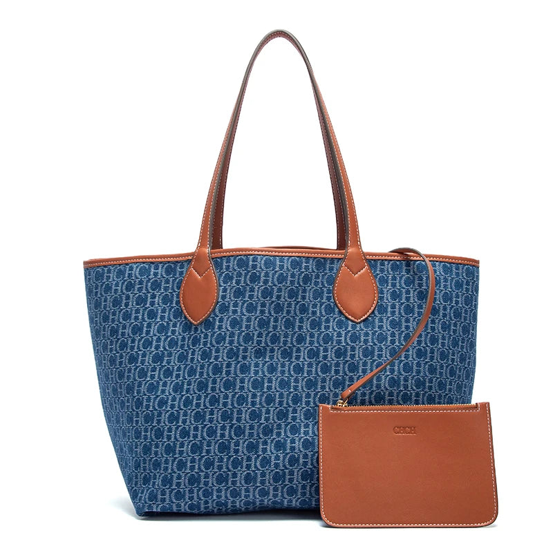 CHCH Women’s Double‑Faced Large Tote Bag