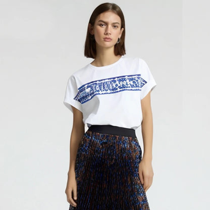 CHCH Women's Short-Sleeved Luxury Brand Letter Print T-Shirt