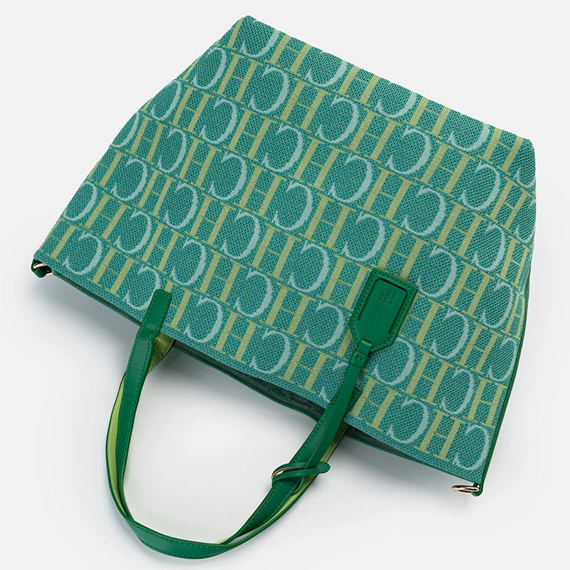 CH Women’s Letter-Print Large-Capacity Tote