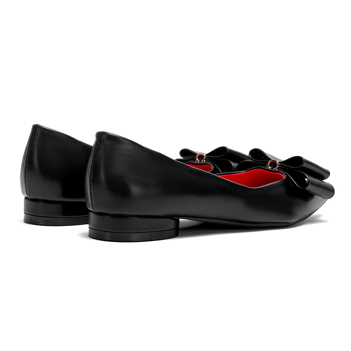 CHCH Women’s Black Pointed Bow Flats