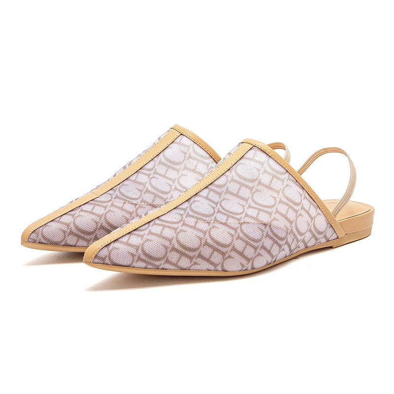 CHCH Women's Blue Pointed Flat Shoes