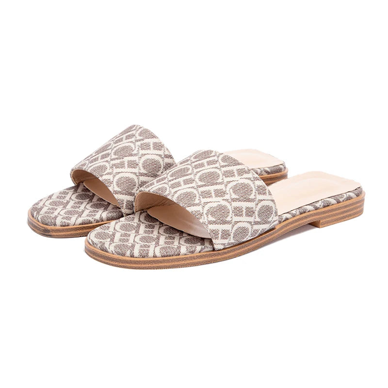 Women’s Letter-Printed Slide Sandals