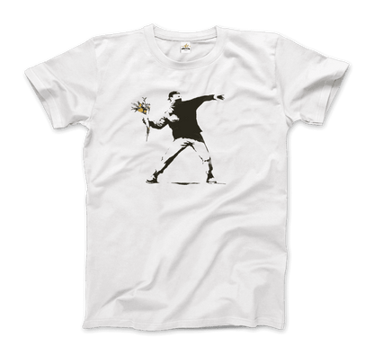 Banksy Flower Thrower Artwork T-Shirt-5