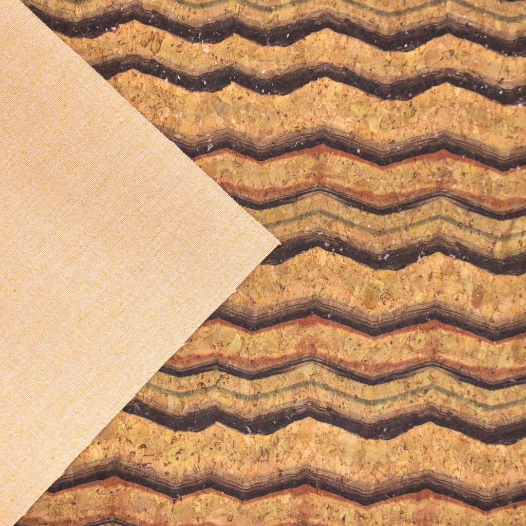 Brushy Mountain Wave Cork Fabric (COF-262-A)-1